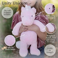 World's Softest Plush Unity Unicorn, Rose, Lushee, Large, 16" Stuffed Animal