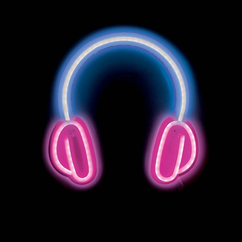 Merkury Innovations 11" Headphones LED Neon Wall Sign