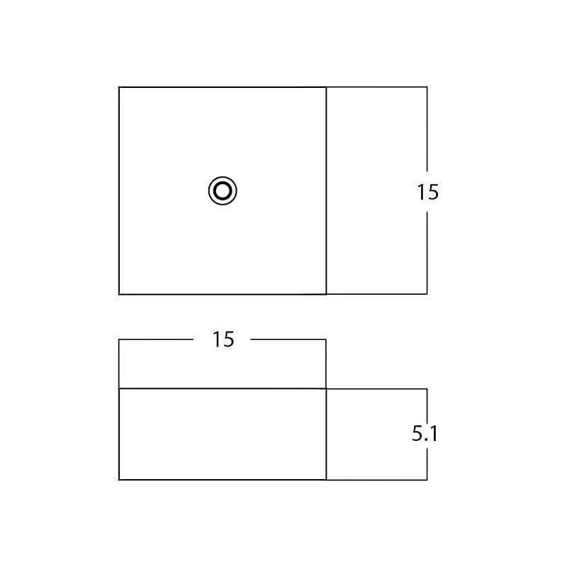 American Imaginations -in. W Above Counter Bathroom Vessel Sink For Wall Mount Wall Mount Drilling AI