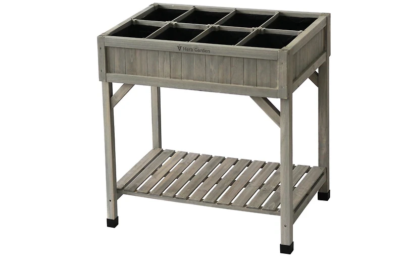 VegTrug Raised Herb Garden Bed Planter - Grey