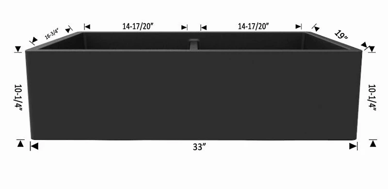American Imaginations -in. W CSA Approved Granite Composite Kitchen Sink With Bowl AI
