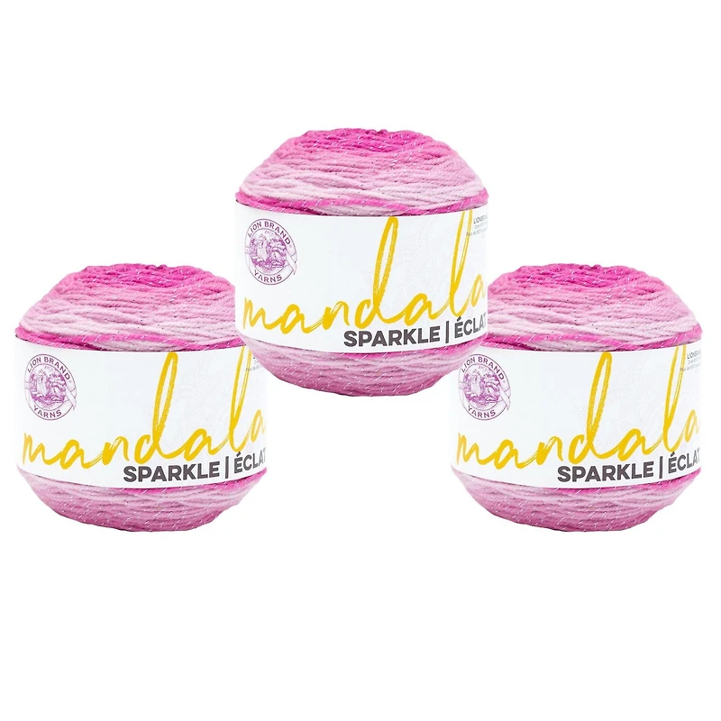 Fil Lion Brand Mandala® Sparkle Fil #3 Light/DK 100g/300m 3-Paquet