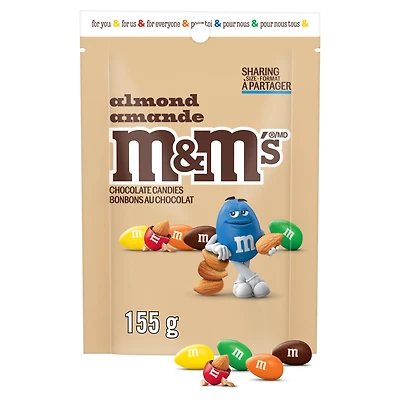 M&M'S, Almond Milk Chocolate Candies, Sharing Bag, 155g