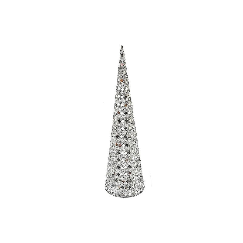 Christmas 18 Cone Tree Silver Diamond