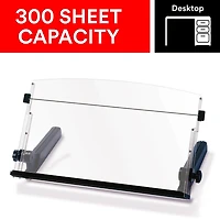 Porte-copies ergonomique réglable avec ligne de guide élastique pour la lecture DH640 3M(MC), noir, avec ligne de guide élastique
