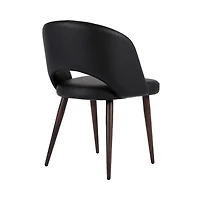 EXECUTIVE CHAIR made of PU upholstery and black walnut metal frame(faux wood)