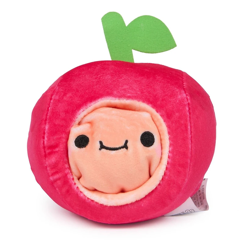 Cheeky Chonks Cheeky Cherry, Peluche réversible, peluches sur le thème de la nourriture, peluche tarte aux cerises, peluche dessert à partir de 3 ans, rouge , 11 cm