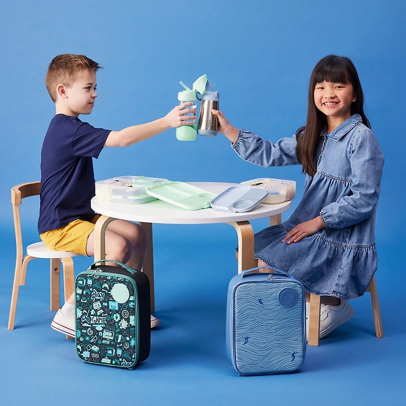 b.box - Flexi Insulated Lunch Bag insulated lunchbag kid toddler school lunch food cooler flexible machine washable carry handle zip eco-friendly practical sustainable recycled easy clean BPA free Pht