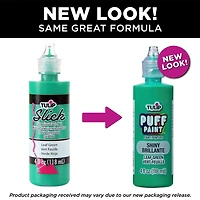 Tulip Puff Dimensional Fabric Paint, Leaf Green, 4 fl. oz., Nontoxic, Liquid, Permanent, Flexible, Machine Washable, 3D Texture