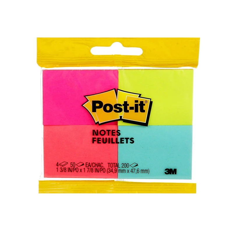 Feuillets Post-it®, collection Cape Town, 4 cm x 5 cm (1 1/2 po x 2 po) 653-4-N-C Post-it(R) Fillets