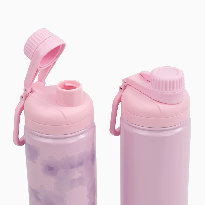 Mainstays 2PK 24 oz S/S Chug Bottle Pink, MAINSTAYS PL MS 2PK BTL CHG PINK