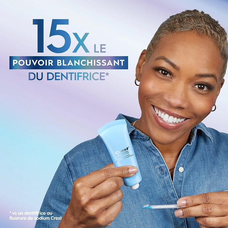 Sérum de blanchiment quotidien Crest 3DWhite à saveur de menthe fraîche, traitement blanchissant pour les dents sans rinçage 29ML