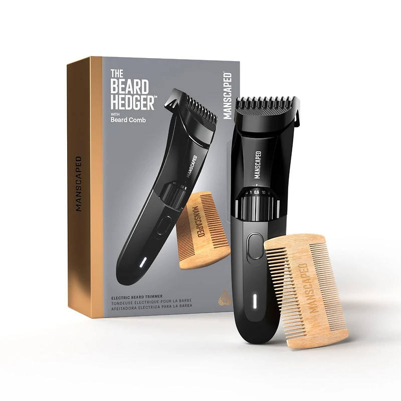MANSCAPED® The Beard Hedger™ - Premium Men's Beard Trimmer with Beard Comb, Beard Trimmer
