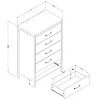 Southshore Gravity  5-Drawer Chest