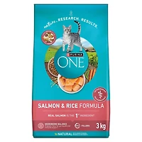 Purina ONE Saumon et Riz, Nourriture Sèche pour Chats 1,59-7,2 kg