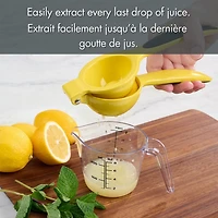 Presse-citron manuel Mainstays en aluminium moulé sous pression robuste avec poignées ergonomiques de 8.5", jaune