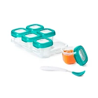 OXO Tot - Baby Blocks en Plastique de 60 ml - Contenants de Rangement pour Congélateur - Bleu Sarcelle - 61129900
