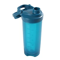 Gourde et shaker Mainstays de 710 ml, bleu, avec couvercle à visser et boule mélangeuse, Plastique