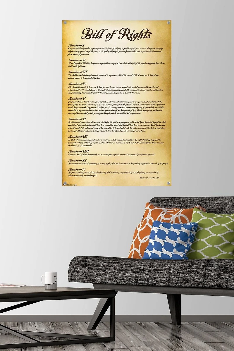 The United States of America - Bill of Rights Wall Poster, 22.375" x 34"
