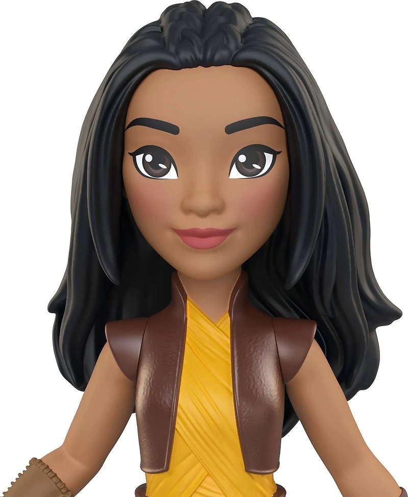 Disney Princess Raya Posable Small Doll in Shiny Outfit with Removable Pants, Inspired by Movie