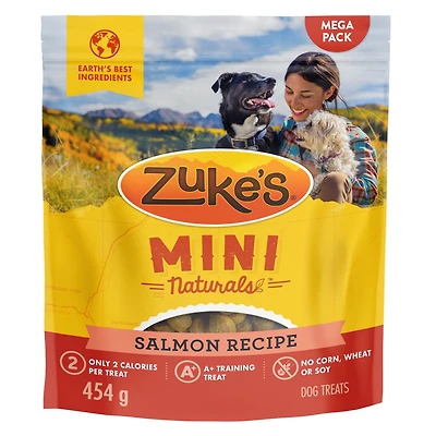Zuke's Mini Naturals Tender Bites Salmon Recipe, Dog Treats, 170-454 g