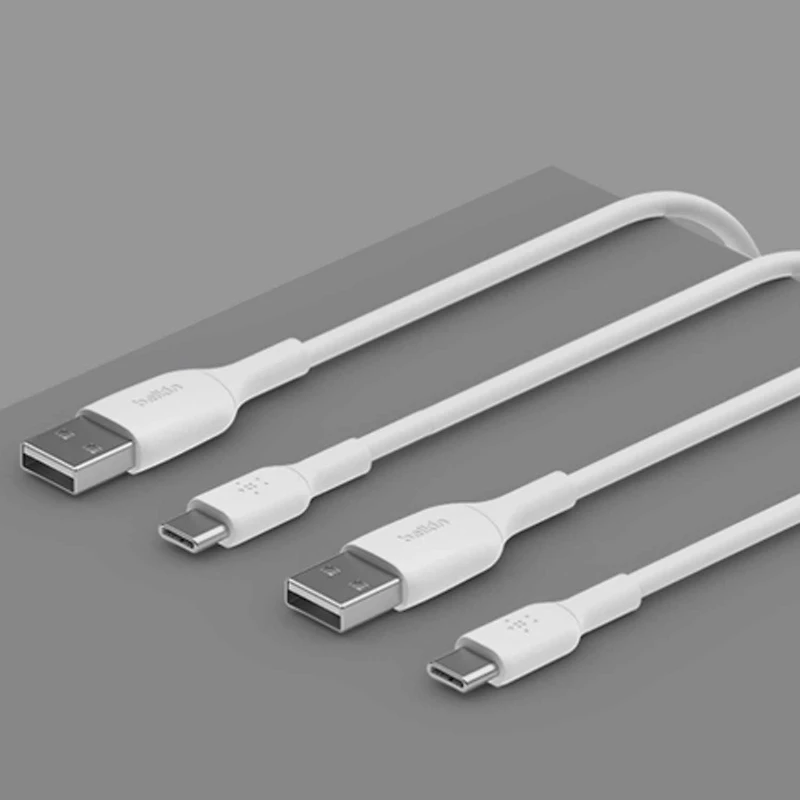 Câble BoostCharge USB-C vers USB-A 1m (Paquet de 2) Blanc de Belkin