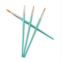 Royal & Langnickel - Ensemble de 4 pinceaux ronds en taklon doré tous supports Ensemble de 4 pinceaux tous médias en taklon doré