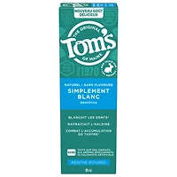 Tom’s of Maine Simply White Dentifrice sans Fluorure, Menthe Poivrée, 85 ml