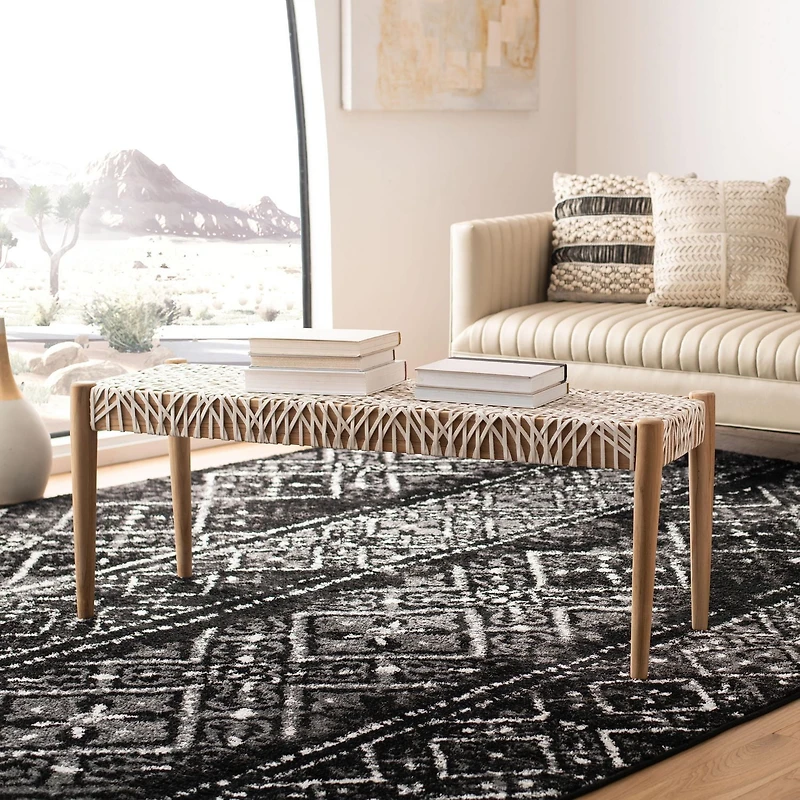Safavieh Bandelier Cowhide Leather Bench