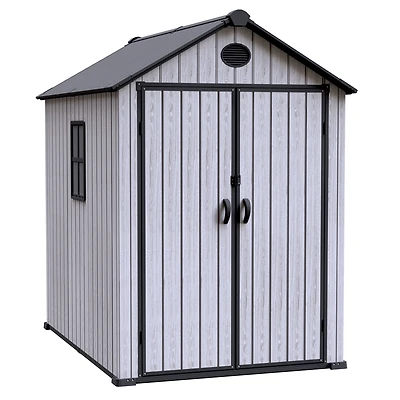 Arrow 6ft x 8ft x 7ft Ash Grey Resin Series Garden Shed