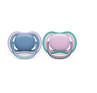 Philips Avent Ultra Air Pacifier 6-18m, blue hush / lush lilac, 2 pack, SCF085/34