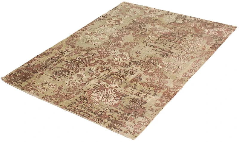 ECARPETGALLERY Tapis Métier Main pour Salon, Salle à Manger et Chambre à Coucher Style décontracté Collection Galleria 5'2" x 7'5" en Jaune