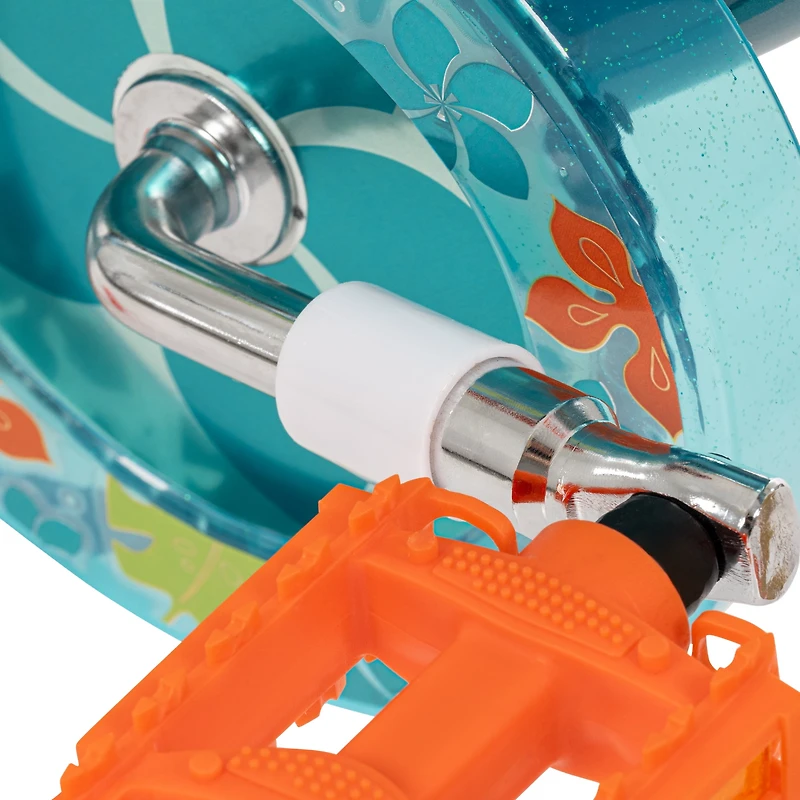 Huffy 16-inch Disney Moana Bike for Girls with Training Wheels, Crystal Blue, 4-6 years old