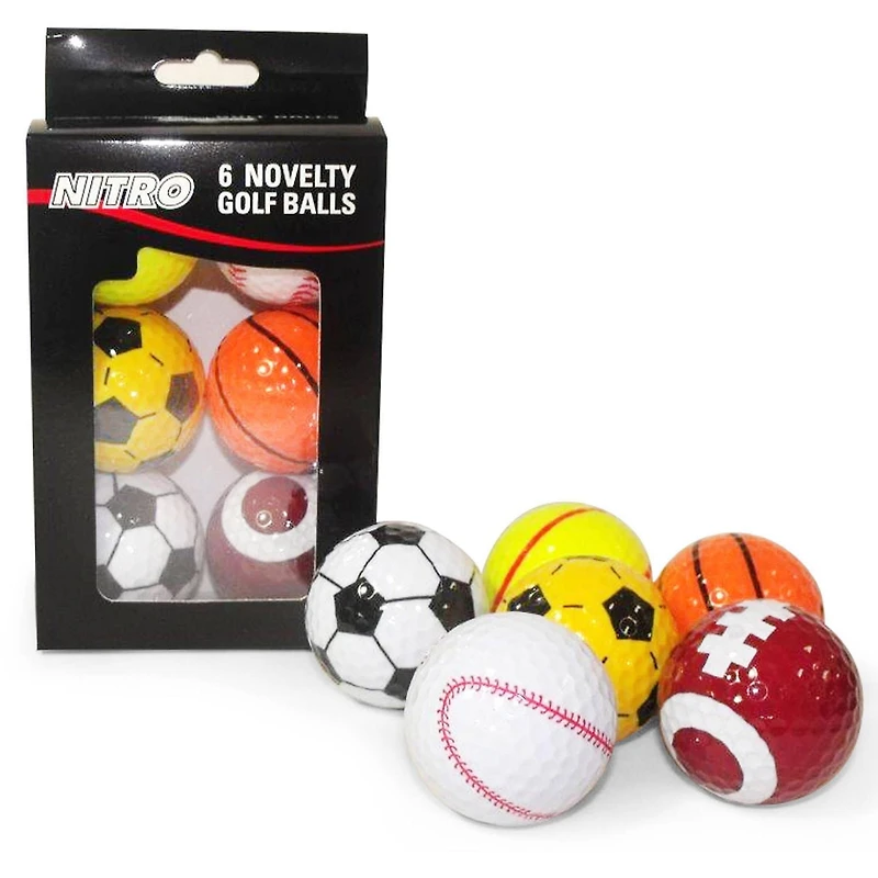 Nitro Golf Balles Couleurs Assorties, Paquet de 6