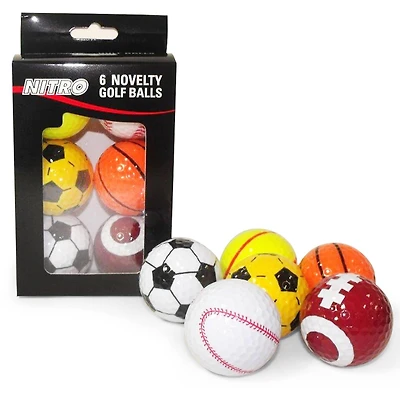 Nitro Golf Balles Couleurs Assorties, Paquet de 6
