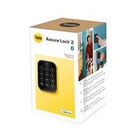 YALE ASSURE LOCK 2 KEY-FREE AVEC BLUETOOTH BLACK SUEDE