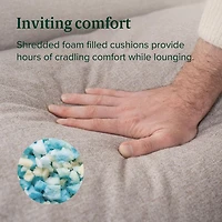 Chaise d’appoint intérieure à armature métallique avec assise en toile Zinus Aidan Gris clair, gris foncé, noir, beige