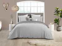 Ensemble de housse de couette réversible en tissu froissé naturel ultra doux