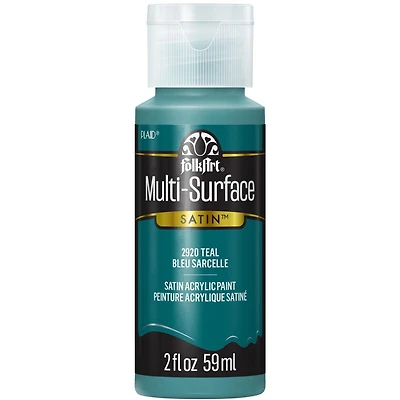 FolkArt Multi-Surface Satin Acrylic Paint, 2 fl. oz., Teal