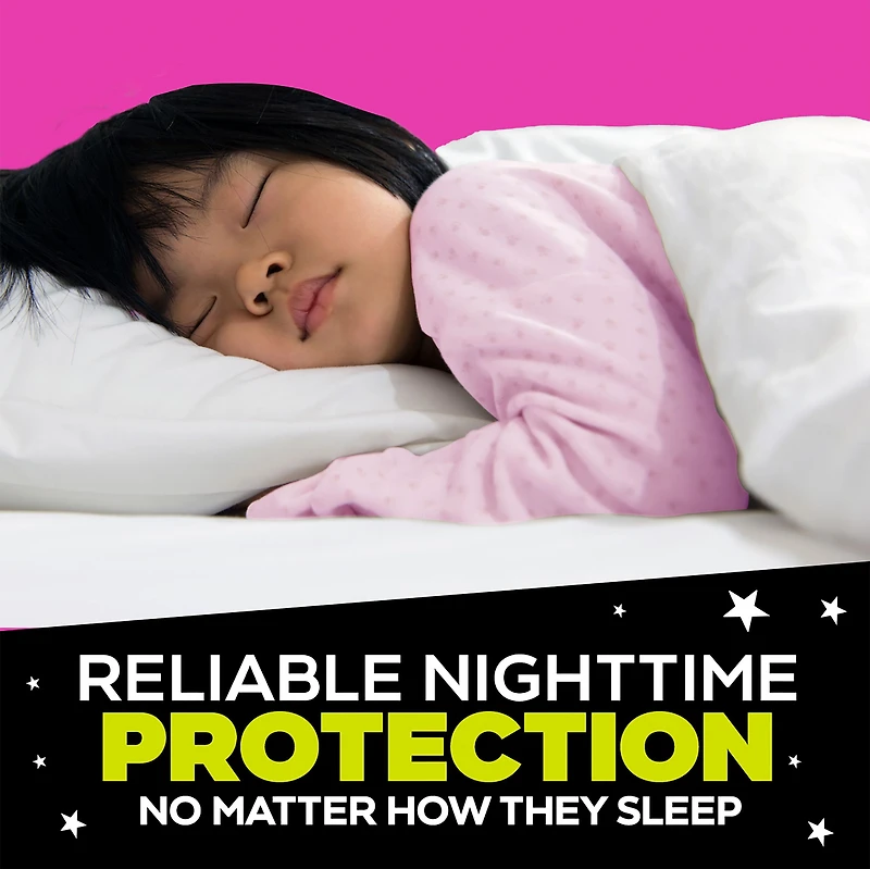 Ninjamas Nighttime Bedwetting Underwear Girl, Sizes S/M - L/XL, 34-44 Count