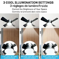 Bell + Howell Socket Fan Light 2-in-1 LED Ceiling Fan with Remote Control, Socket Fan Light