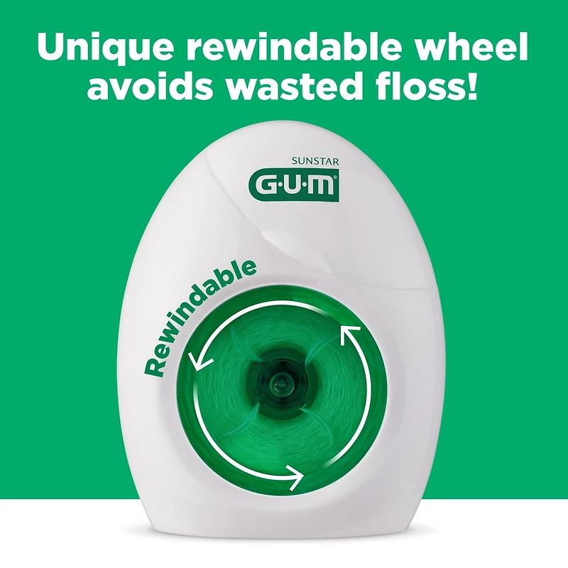 GUM® PRO-Weave® Waxed Dental String Floss, Mint, 165M