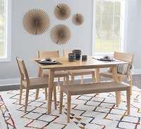 Parisi 6-Piece Dining Set, Natural
