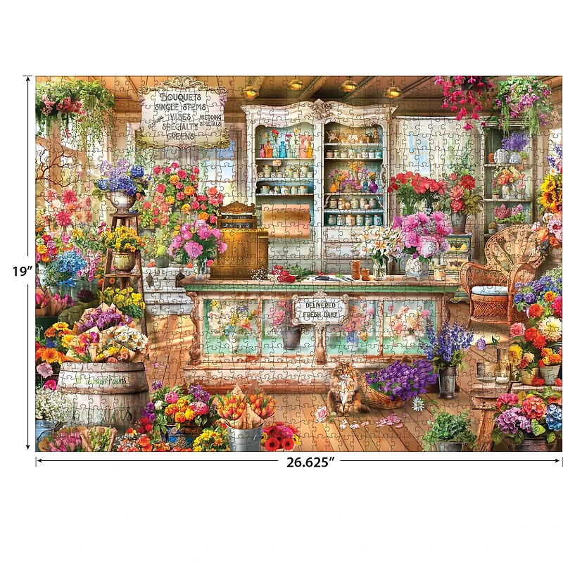 RoseArt - Colorluxe 1000 pièces - Fleuriste toutes saisons- Puzzle emboîtable pour adulte