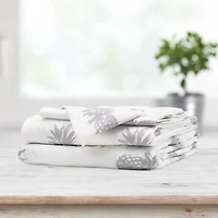 Safdie & Co. Ensemble de Draps en Microfibre 3PC Lit Simple Ananas
