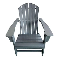 Traditional Resin Wood Adirondack Chair in Slate Grey