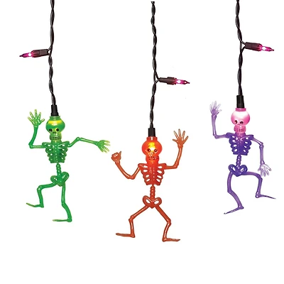 Way to Celebrate 35-Count Multi-Color Skeleton Icicle Halloween Lights