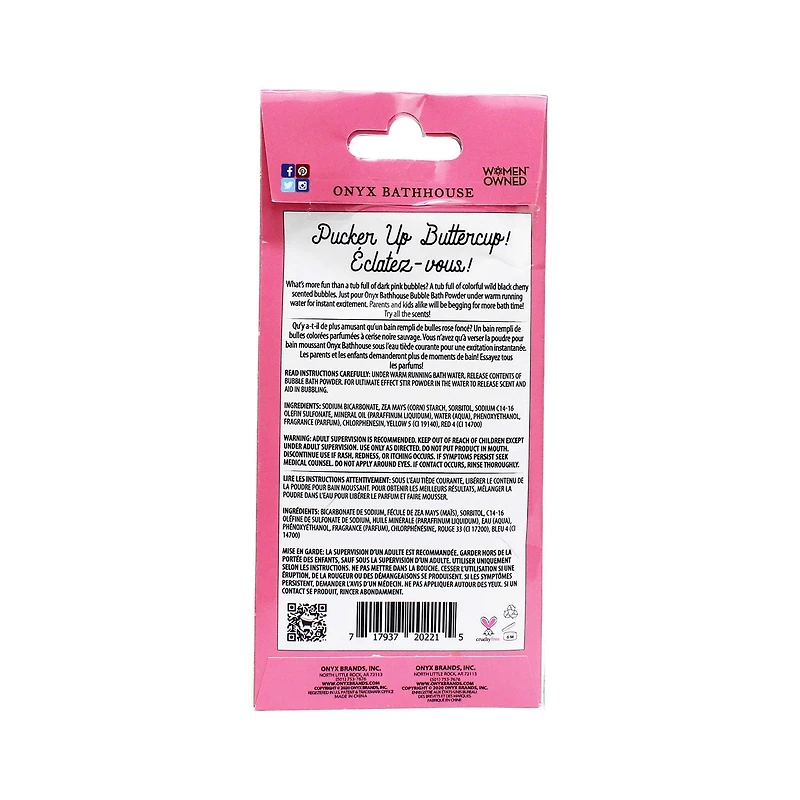 Onyx Bathhouse Pucker Up Buttercup Bubble Bath Powder