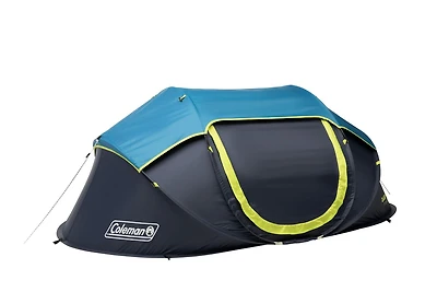 Tente de Camping de Coleman 2-Personne Dépliable avec Technologie Dark Room™, Bleu
