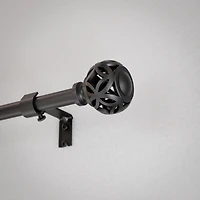 Tringle à rideaux réglable Mainstays bouton en filigrane noir de 1,27 cm, (122 cm à 213 cm)
